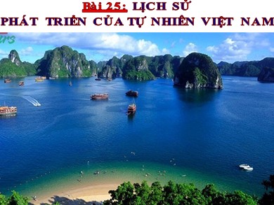 Bài giảng Địa lí 8 - Bài số 25: Lịch sử phát triển của tự nhiên Việt Nam