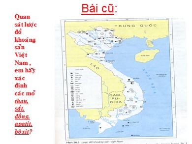 Bài giảng Địa lí 8 - Tiết 31 - Bài 27: Thực hành đọc bản đồ Việt Nam