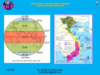 Bài giảng Địa lí 8 - Tiết 37 - Bài số 31: Đặc điểm khí hậu Việt Nam
