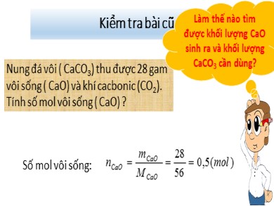 Bài giảng Hóa học 8 - Ôn tập tính theo phương trình Hóa Học