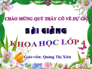 Bài giảng Khoa học Lớp 4 - Bài 17: Phòng tai nạn đuối nước - Quàng Thị Xiên