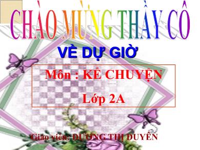 Bài giảng Tiếng Việt Lớp 2 - Kể chuyện