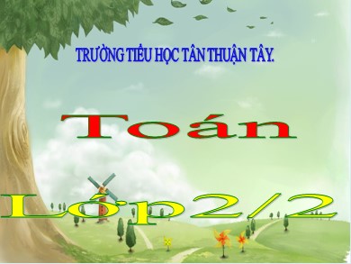 Bài giảng Toán Lớp 2 - Bài: 6 cộng với một số