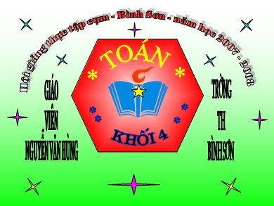 Bài giảng Toán Lớp 5 - Bài: Quy đồng mẫu số các phân số (Tiết 2) - Năm học 2007-2008