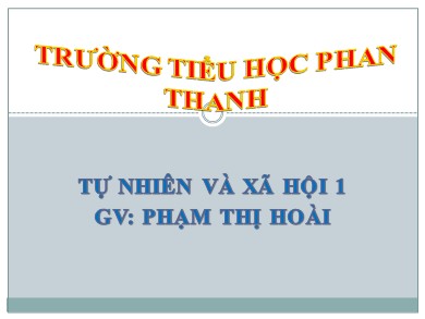 Bài giảng Tự nhiên và xã hội Lớp 1 - Bài 1: Kể về gia định - Phạm Thị Hoài