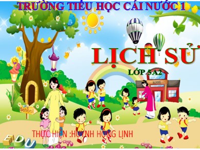 Bài giảng Lịch sử Lớp 5 - Bài: Chiến thắng Biên giới thu - đông 1950 - Trường Tiểu học Cái Nước 1