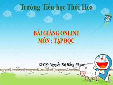 Bài giảng Tiếng việt Lớp 3 - Tập đọc: Hội vật - Năm học 2019-2020 - Nguyễn Thị Hồng Nhung