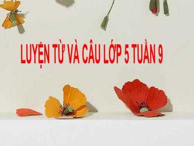 Bài giảng Luyện từ và câu 5 - Tuần 9, Bài: Đại từ