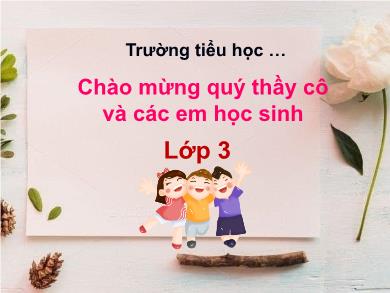 Bài giảng Toán 3 - Tuần 5, Bài: Tìm một trong các phần bằng nhau của một số