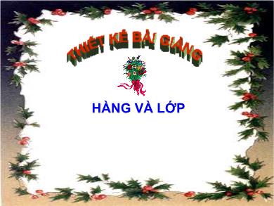 Bài giảng Toán 4 - Tuần 2, Bài: Hàng và lớp