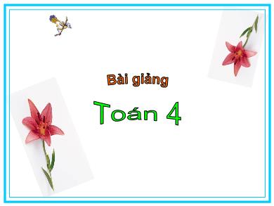 Bài giảng Toán 4 - Tuần 4, Tiết 19: Bảng đơn vị đo khối lượng