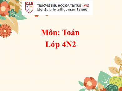 Bài giảng Toán 4 - Tuần 7, Bài: Tính chất giao hoán của phép cộng