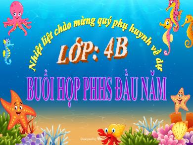 Buổi họp phụ huynh học sinh đầu năm Lớp 4