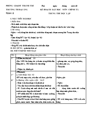 Giáo án Chính tả 4 - Tuần 8, Bài: Trung thu độc lập