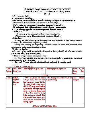 Giáo án Hoạt động trải nghiệm Lớp 2 - Chủ đề: Em và mái trường mến yêu (Bài tập cuối khóa)