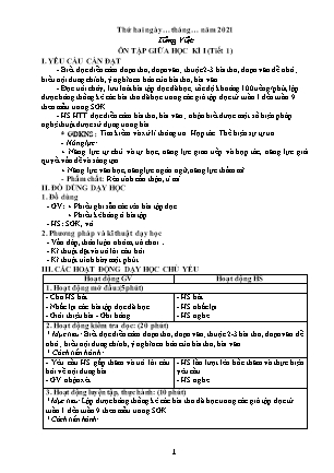 Giáo án khối Lớp 5 - Tuần 10 - Năm học 2021-2022