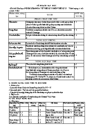 Giáo án Lịch sử 6 - Bài 24: Nước Cham-pa từ thế kỉ II đến thế kỉ X