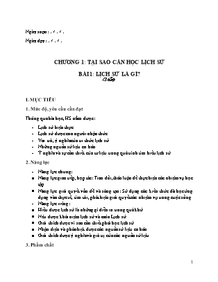 Giáo án Lịch sử 6 Bản đẹp - Bộ sách Chân trời sáng tạo