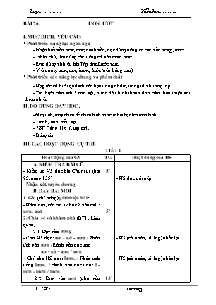 Giáo án Tiếng Việt Cánh diều Lớp 1 - Tuần 15