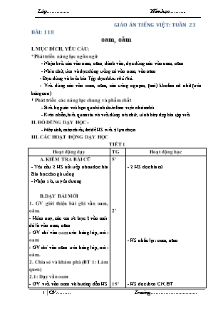 Giáo án Tiếng Việt Cánh diều Lớp 1 - Tuần 23