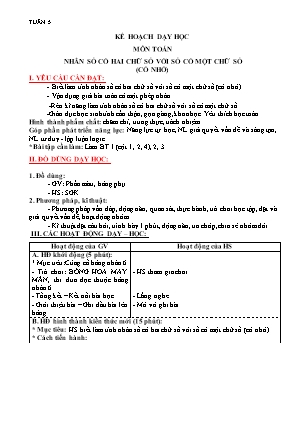 Giáo án Toán Lớp 3 - Tuần 5