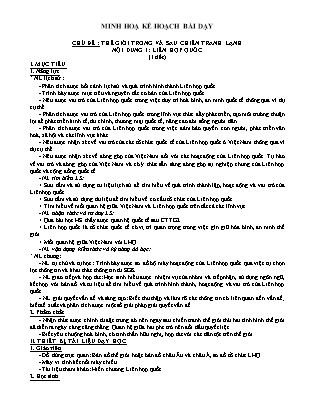 Kế hoạch giảng dạy Module 2 - Nội dung 1: Liên hợp quốc