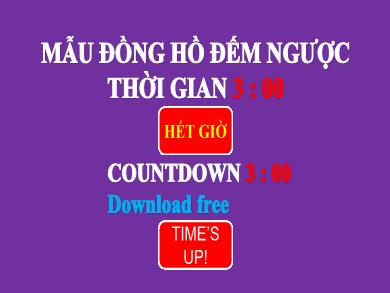 Thiết kế trò chơi học tập - Game Đồng hồ đếm ngược