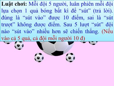 Thiết kế trò chơi học tập - Game Thi sút luân lưu