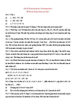 Tổng hợp 252 câu hỏi ôn luyện Toán Violympic nâng cao Lớp 3