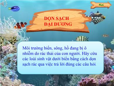 Trò chơi học tập - Game Dọn dẹp đại dương