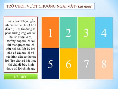 Trò chơi học tập - Game Vượt chướng ngại vật