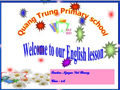 Bài giảng Tiếng Anh Lớp 4 - Unit 16: Let’s go to the bookshop. Lesson 1: Part 1, 2 - Năm học 2022-2023 - Nguyen Viet Thuong
