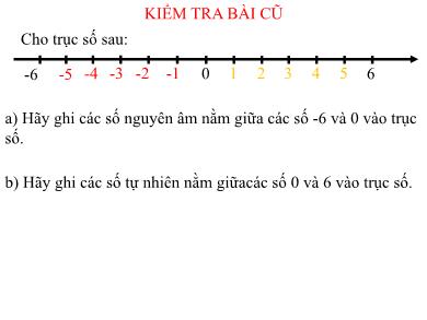 Bài giảng Toán Lớp 6 - Tiết 41, Bài 2: Tập hợp các số nguyên