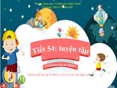 Bài giảng môn Toán Lớp 9 - Tiết 54: Luyện tập