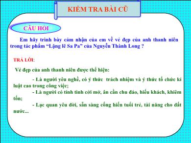 Bài giảng Ngữ văn Lớp 9 (Cánh diều) - Tiết 66-71: Văn bản Chiếc lược ngà