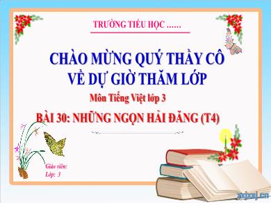 Bài giảng Tiếng Việt Lớp 3 (Kết nối tri thức) - Bài 30: Những ngon hải đăng (Tiết 4)