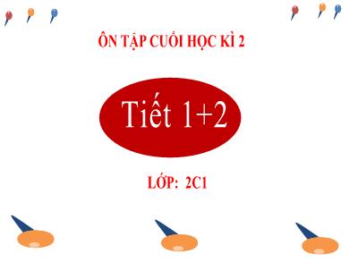 Bài giảng Toán Lớp 2 - Ôn tập cuối học kì II - Nguyễn Thị Hảo