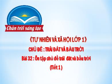 Bài giảng Tự nhiên và Xã hội Lớp 1 (Chân trời sáng tạo) - Chủ đề: Trái đất và bầu trời - Bài 32: Ôn tập chủ đề trái đất và bầu trời (Tiết 1) - Hoàng Thị Quỳnh Diệp