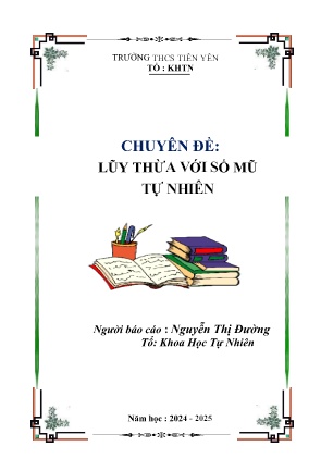 Chuyên đề Lũy thừa với số mũ tự nhiên