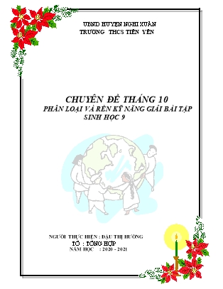 Chuyên đề Phân loại và rèn luyện kỹ năng giải bài tập Sinh học 9