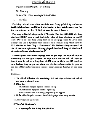 Chuyên đề Phương pháp để dạy tốt nội dung đà 4 bước cuối và ra sức cuối cùng ném bóng xa lớp 6