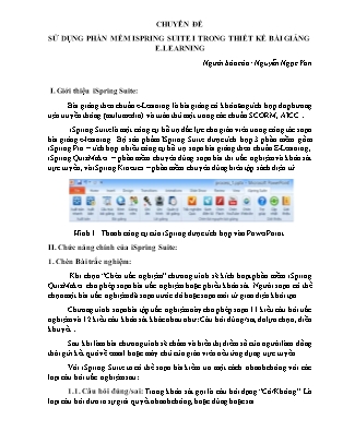 Chuyên đề Sử dụng phần mềm Ispring Suite I trong thiết kế bài giảng E.Learning