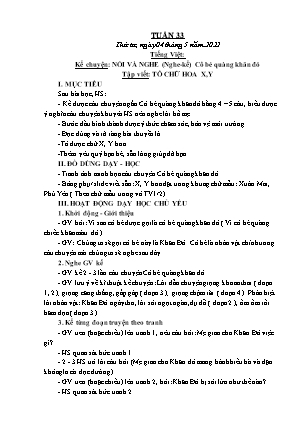 Giáo án các môn Lớp 1 - Tuần 33 - Năm học 2021-2022 - Nguyễn Thị Minh Hiểu