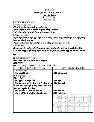 Giáo án các môn Lớp 2 - Tuần 23 - Năm học 2023-2024 - Đinh Thị Tú