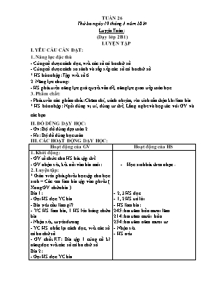 Giáo án các môn Lớp 2 - Tuần 26 - Năm học 2023-2024 - Đinh Thị Tú