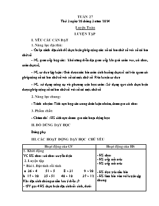 Giáo án các môn Lớp 2 - Tuần 27 - Năm học 2023-2024 - Đinh Thị Tú