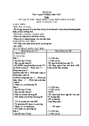 Giáo án các môn Lớp 2 - Tuần 29 (Thứ 5, 6) - Năm học 2021-2022 - Nguyễn Thị Hảo