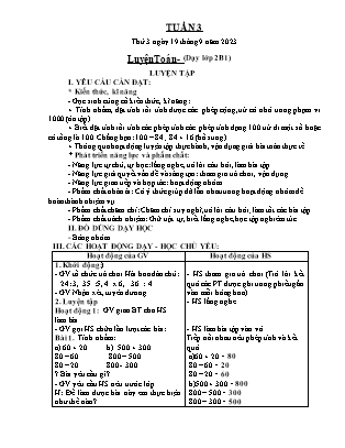 Giáo án các môn Lớp 2 - Tuần 3 - Năm học 2022-2023 - Đinh Thị Tú