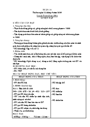 Giáo án các môn Lớp 2 - Tuần 31 - Năm học 2023-2024 - Đinh Thị Tú