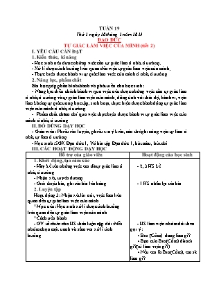Giáo án Đạo đức Lớp 1 - Tuần 19 - Tự giác làm việc của mình (Tiết 2) - Năm học 2022-2023 - Trần Thị Tuyết Như